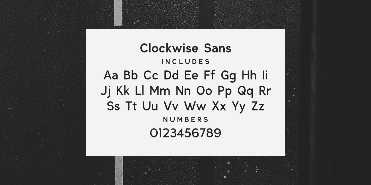 Пример шрифта Clockwise #9